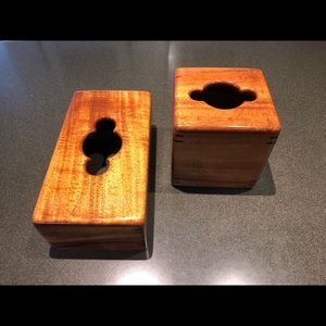 Hawaiian Handmade Koa Tissue Box Covers